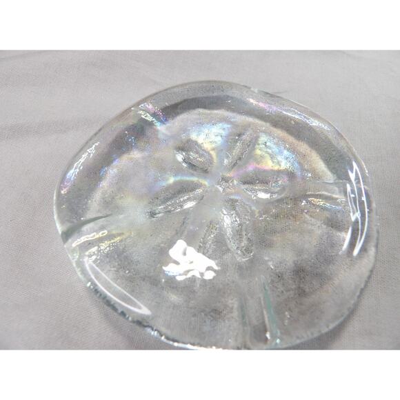 Art Glass Iridescent Sand Dollar Paperweight - Picture 5 of 6